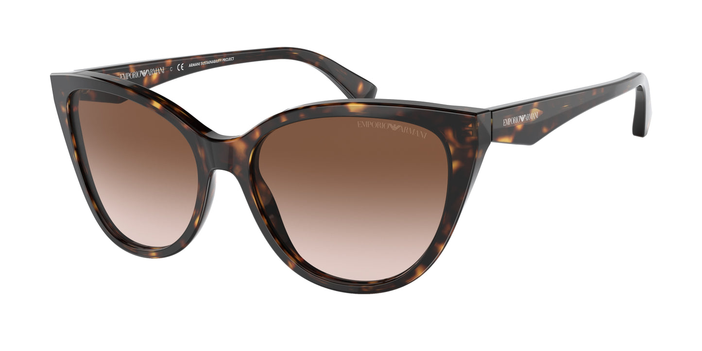 Emporio Armani EA4162 Cat Eye Sunglasses 587913-Havana 55-140-16 - Color Map Tortoise