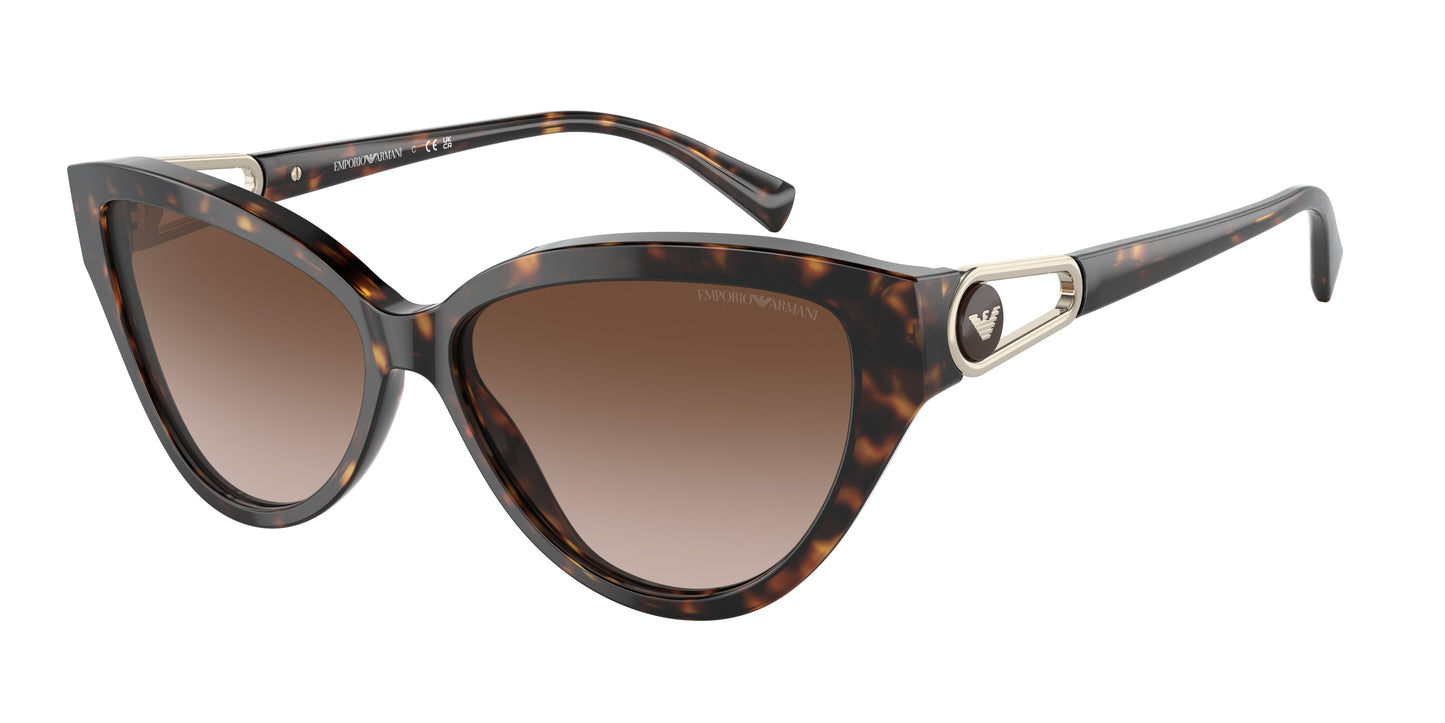 Emporio Armani EA4192 Cat Eye Sunglasses 502613-Shiny Havana 57-140-14 - Color Map Tortoise