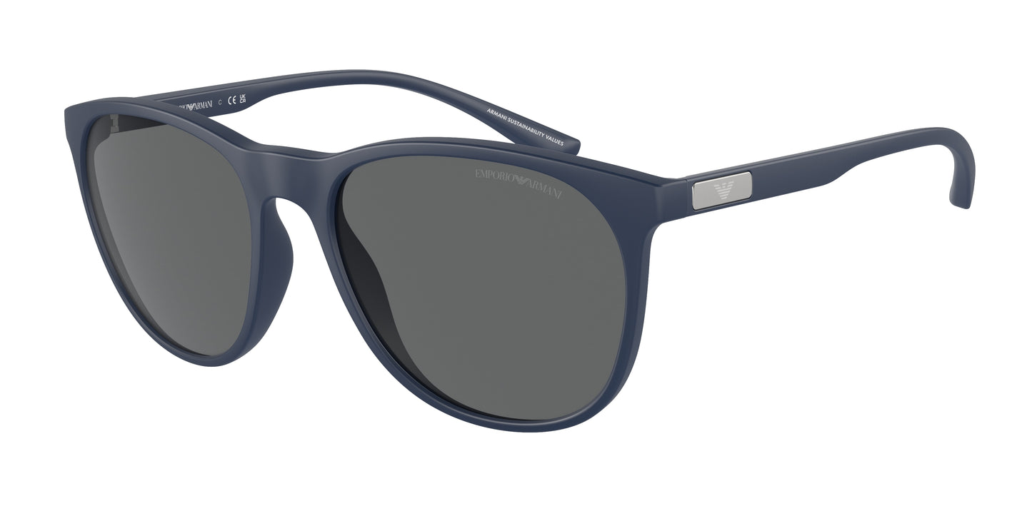 Emporio Armani EA4210 Phantos Sunglasses 576387-Matte Bluette 56-145-18 - Color Map Blue