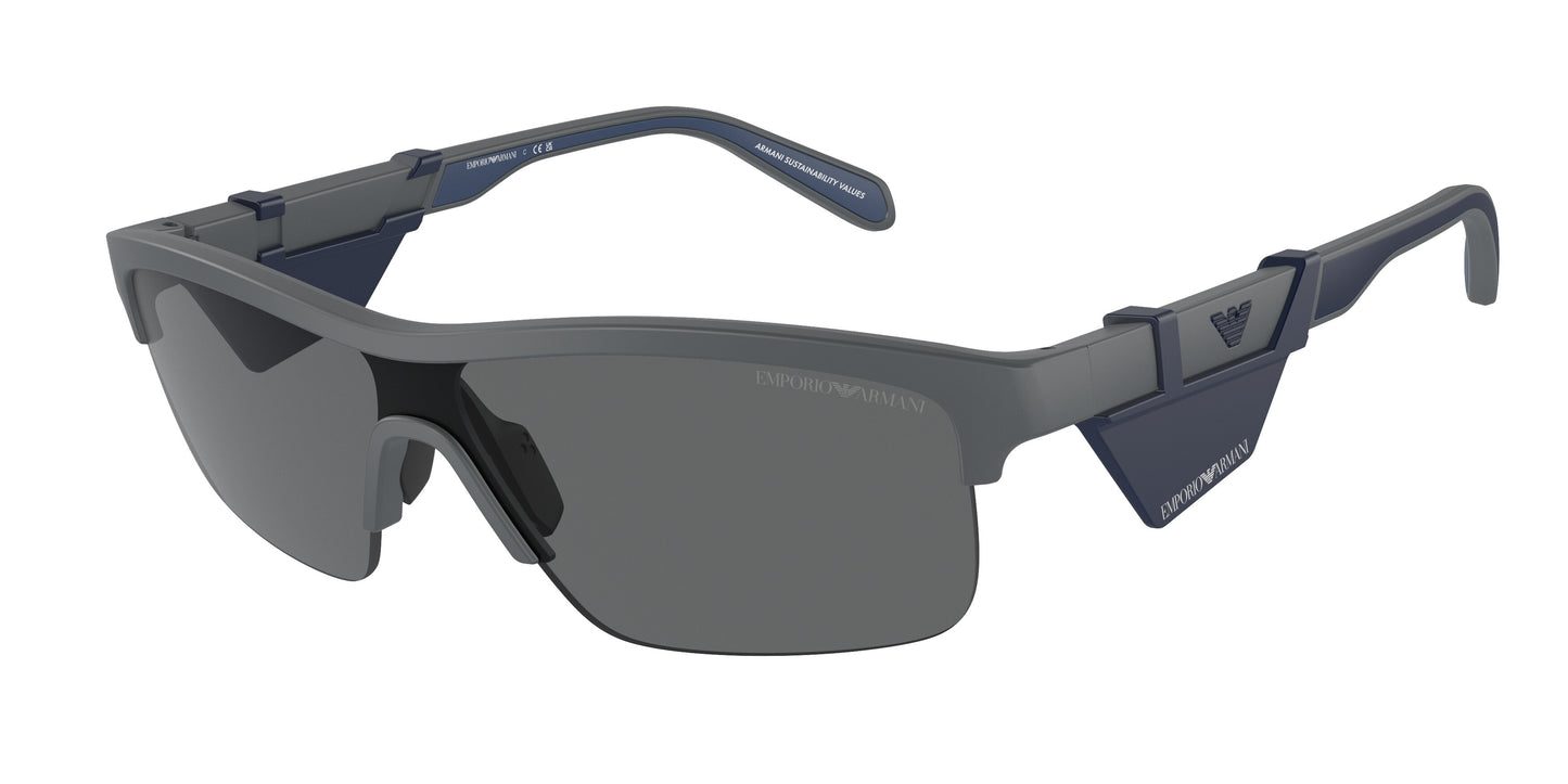 Emporio Armani EA4218 Irregular Sunglasses 610387-Matte Dark Grey 35-145-135 - Color Map Grey