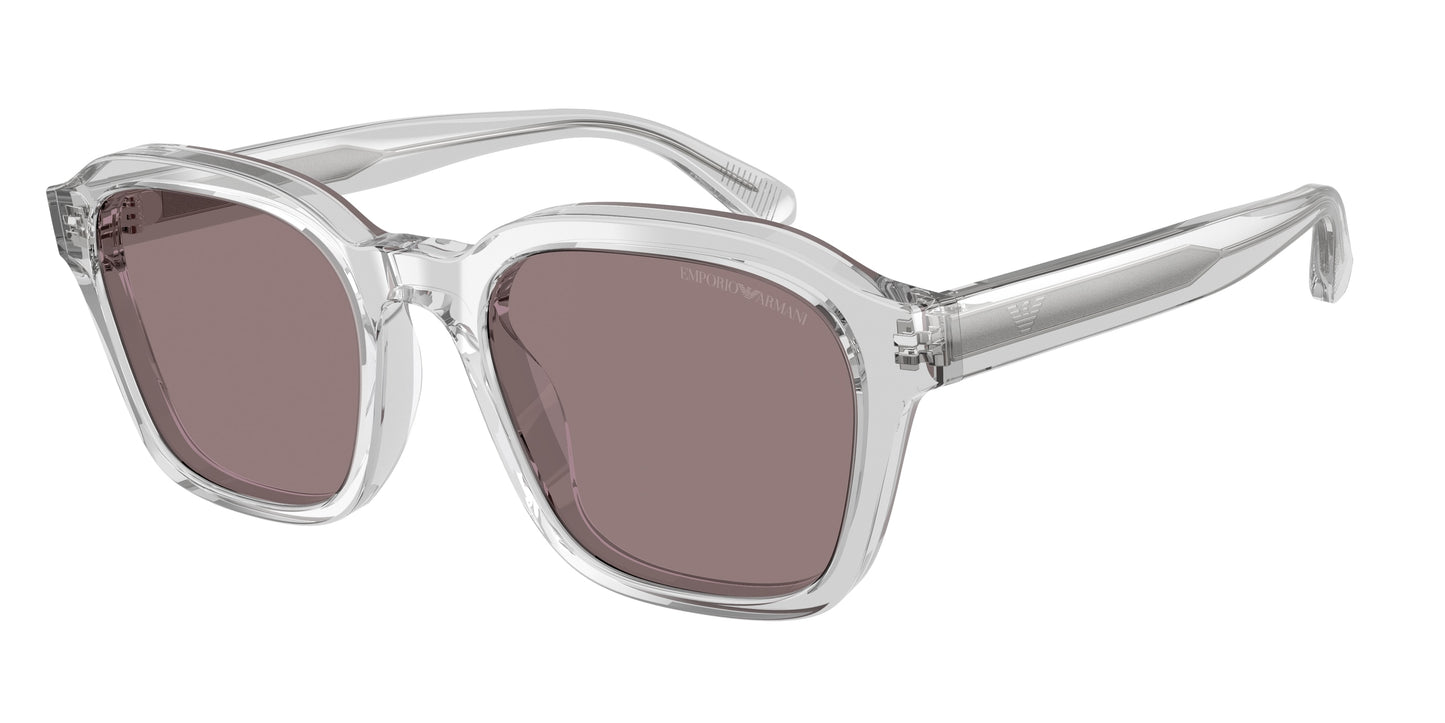 Emporio Armani EA4245U Irregular Sunglasses 62507N-Shiny Transparent Crystal 54-145-21 - Color Map Transparent