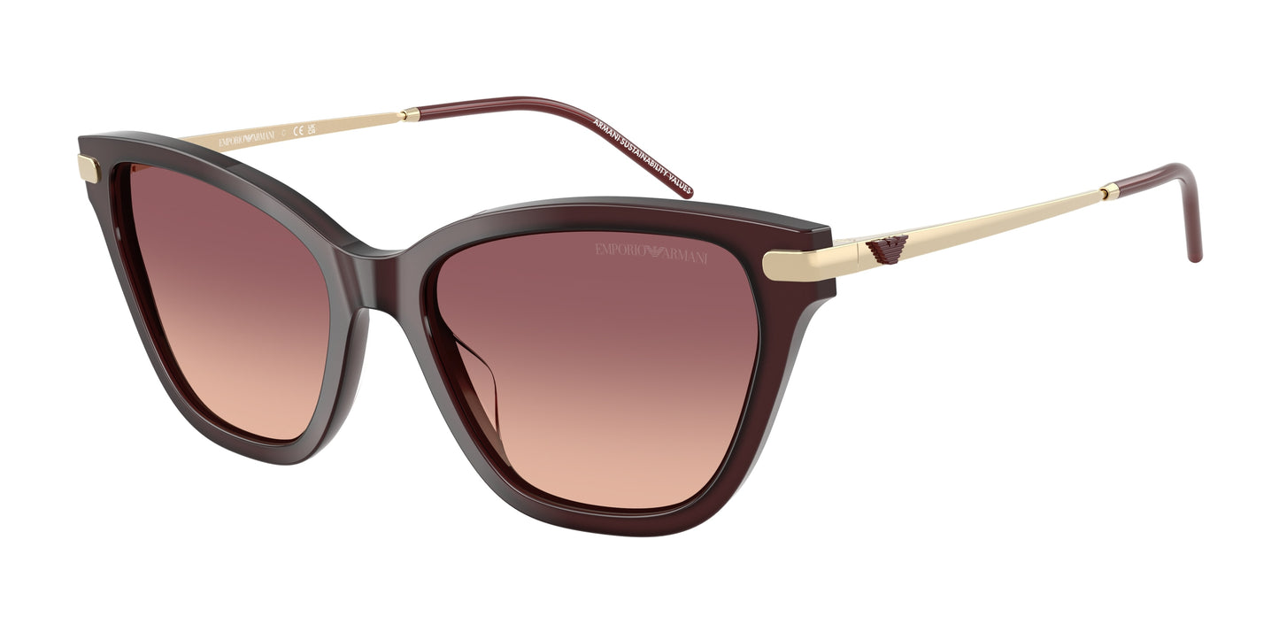 Emporio Armani EA4251F Cat Eye Sunglasses 62658D-Shiny Opal Bordeaux 56-140-17 - Color Map Bordeaux