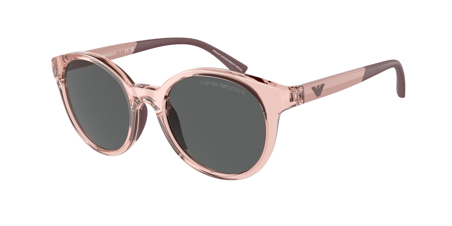 Emporio Armani Kids EK4185F Phantos Sunglasses 554487-Shiny Transparent Pink 47-125-18 - Color Map Pink