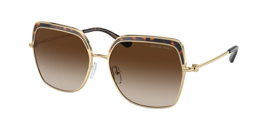 Michael Kors GREENPOINT MK1141 Square Sunglasses  101413-Light Gold 57-140-16 - Color Map Gold
