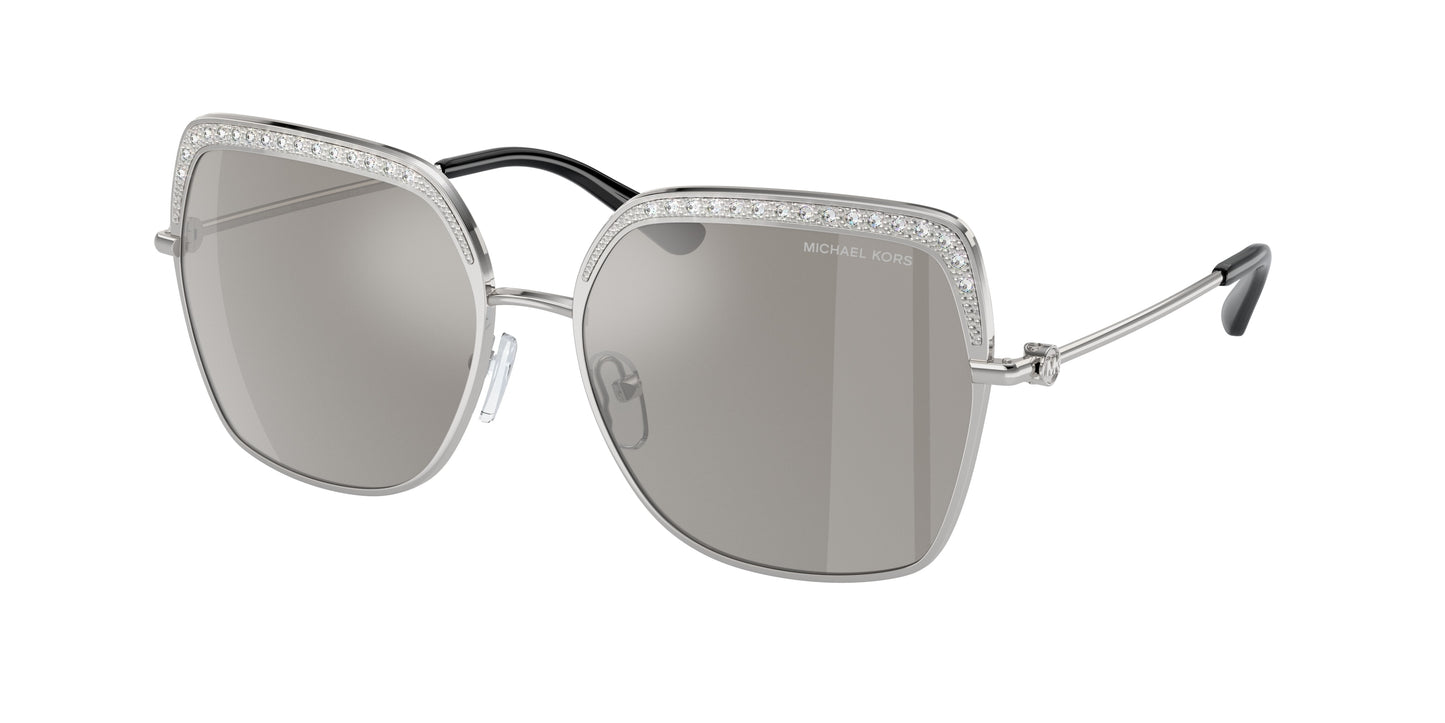 Michael Kors GREENPOINT MK1141 Square Sunglasses  18936G-Silver 57-140-16 - Color Map Silver