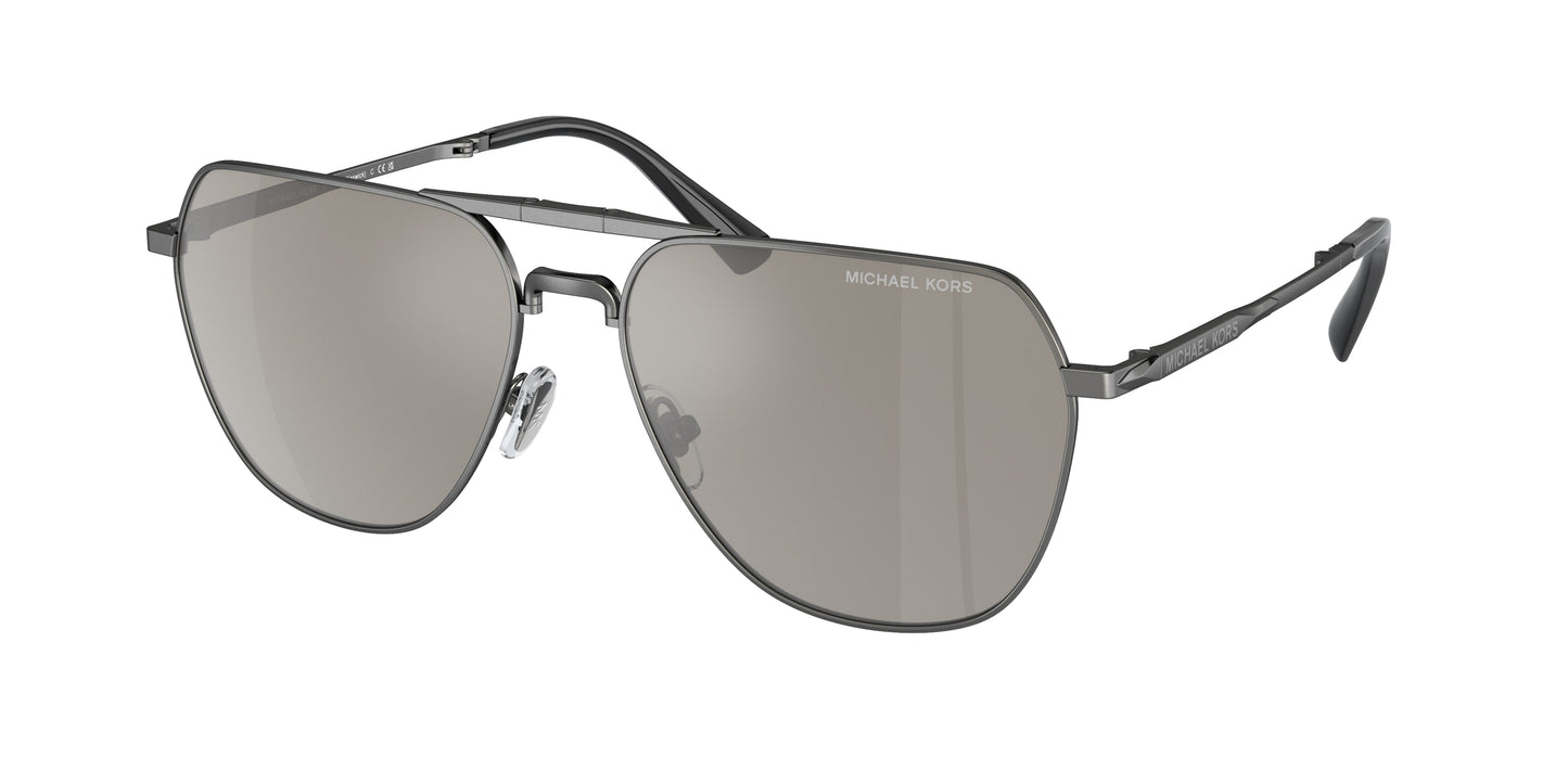 Michael Kors KESWICK MK1156 Pilot Sunglasses  10026G-Shiny Gunmetal 59-145-16 - Color Map Grey