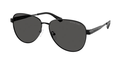 Michael Kors BIARRITZ MK1160 Pilot Sunglasses  100587-Black Shiny 61-145-14 - Color Map Black