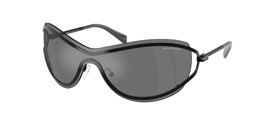 Michael Kors LA PRAIA MK1166 Irregular Sunglasses  10056G-Black Shiny 38-110-138 - Color Map Black