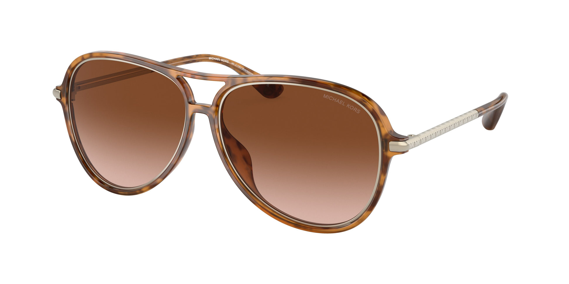 Michael Kors BRECKENRIDGE MK2176U Pilot Sunglasses  39153B-Marigold Tortoise 58-140-13 - Color Map Tortoise