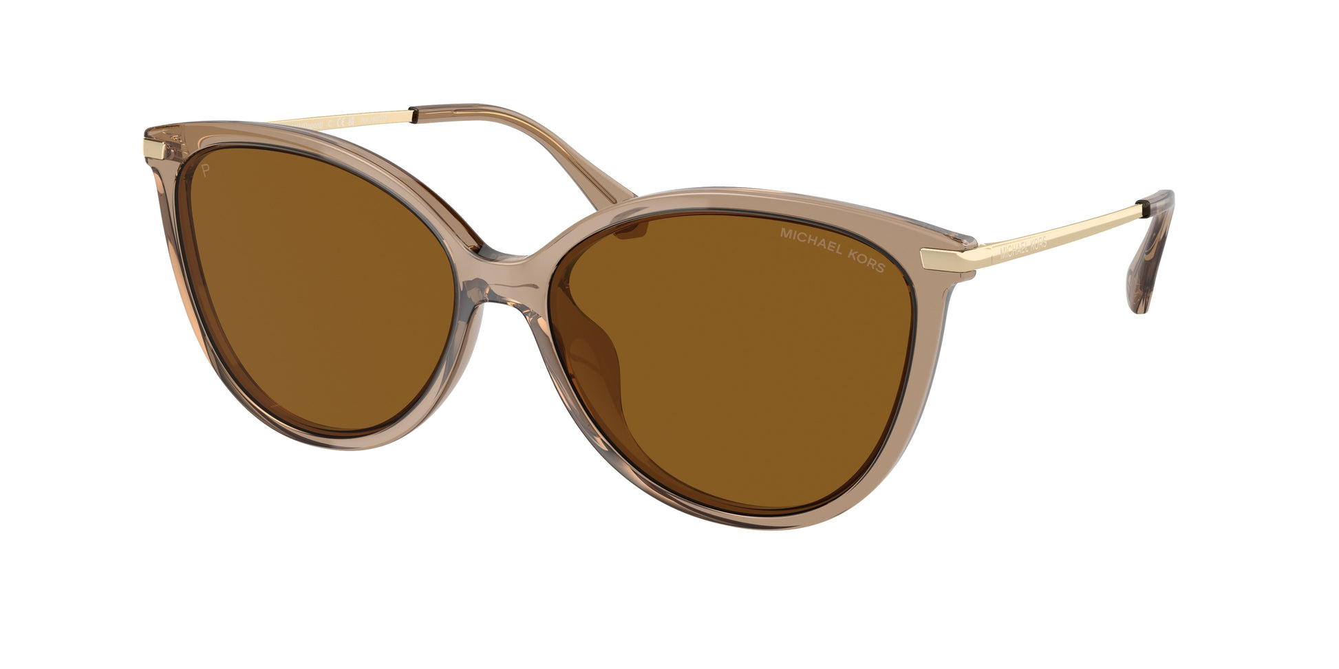 Michael Kors DUPONT MK2184U Cat Eye Sunglasses  3938T5-Brown Transparent 58-140-15 - Color Map Brown