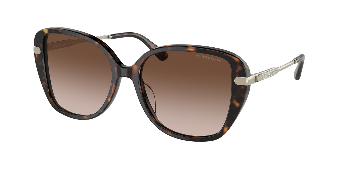 Michael Kors FLATIRON MK2185BU Square Sunglasses  300613-Dark Tortoise 54-140-17 - Color Map Tortoise