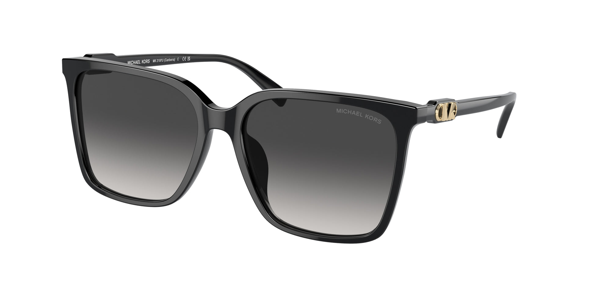 Michael Kors CANBERRA MK2197U Square Sunglasses  30058G-Black 56-140-16 - Color Map Black