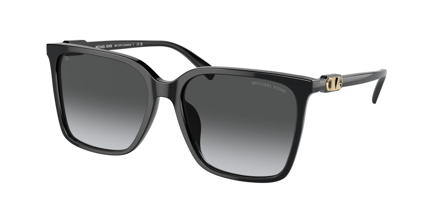 Michael Kors CANBERRA MK2197U Square Sunglasses  3005T3-Black 56-140-16 - Color Map Black