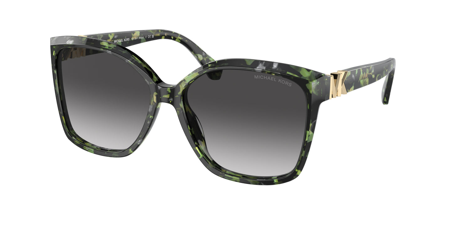 Michael Kors MALIA MK2201 Square Sunglasses  39538G-Amazon Green Tortoise 58-135-15 - Color Map Green