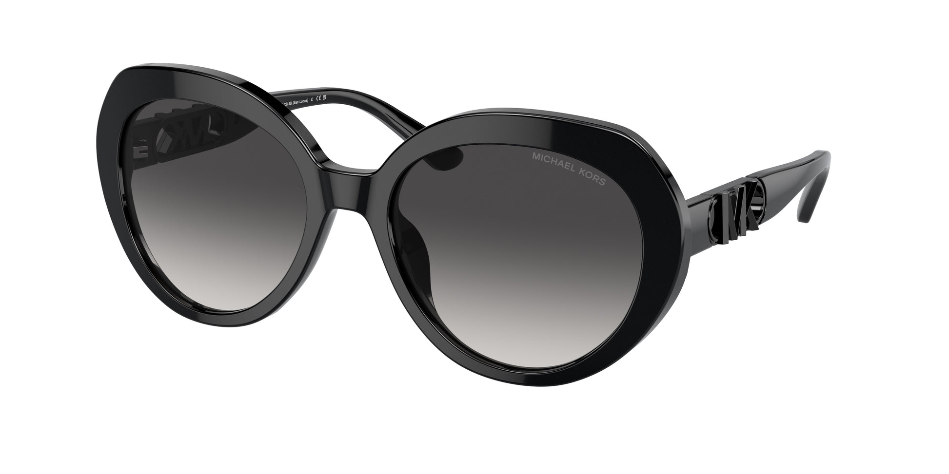 Michael Kors SAN LUCAS MK2214U Round Sunglasses  30058G-Black 56-140-19 - Color Map Black