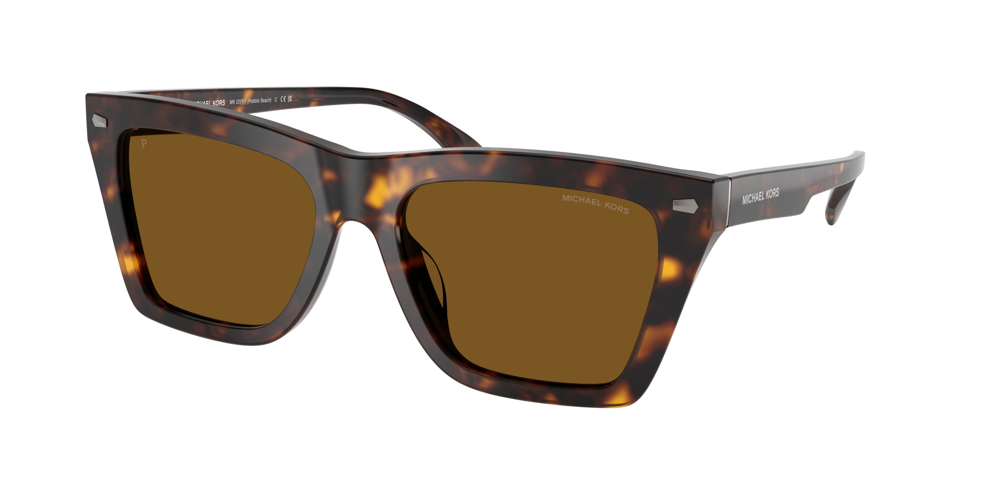 Michael Kors PEBBLE BEACH MK2225U Square Sunglasses  300683-Dark Tortoise 56-145-18 - Color Map Tortoise
