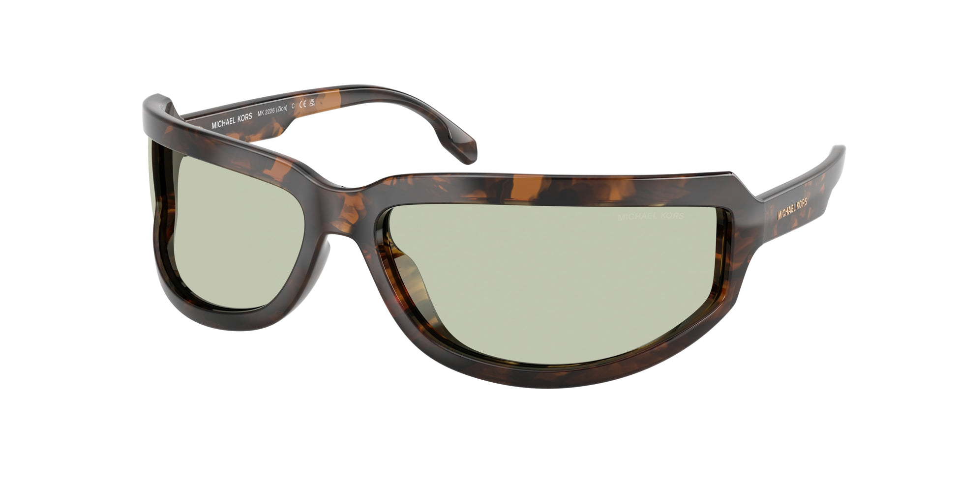 Michael Kors ZION MK2226 Irregular Sunglasses  3006/2-Dark Tortoise 72-120-16 - Color Map Tortoise