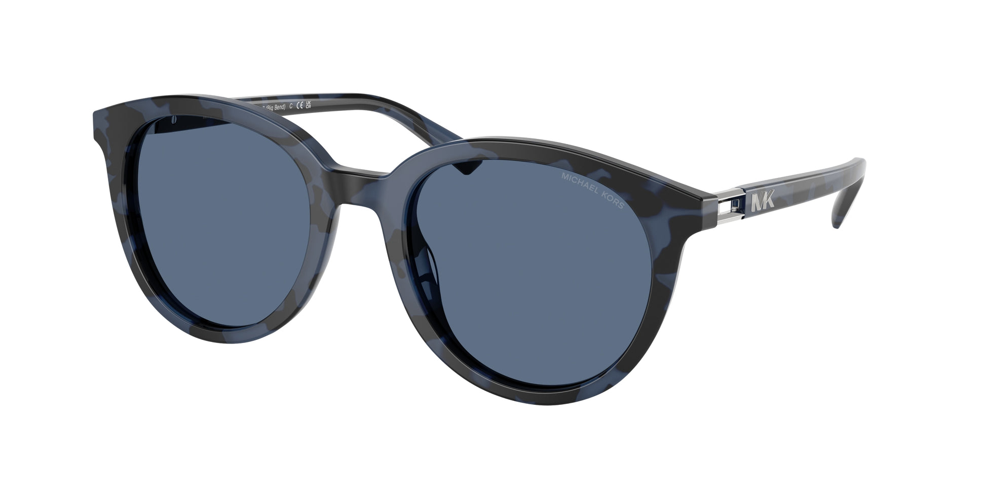 Michael Kors BIG BEND MK2227 Round Sunglasses  333380-Blue Tortoise 53-145-21 - Color Map Blue
