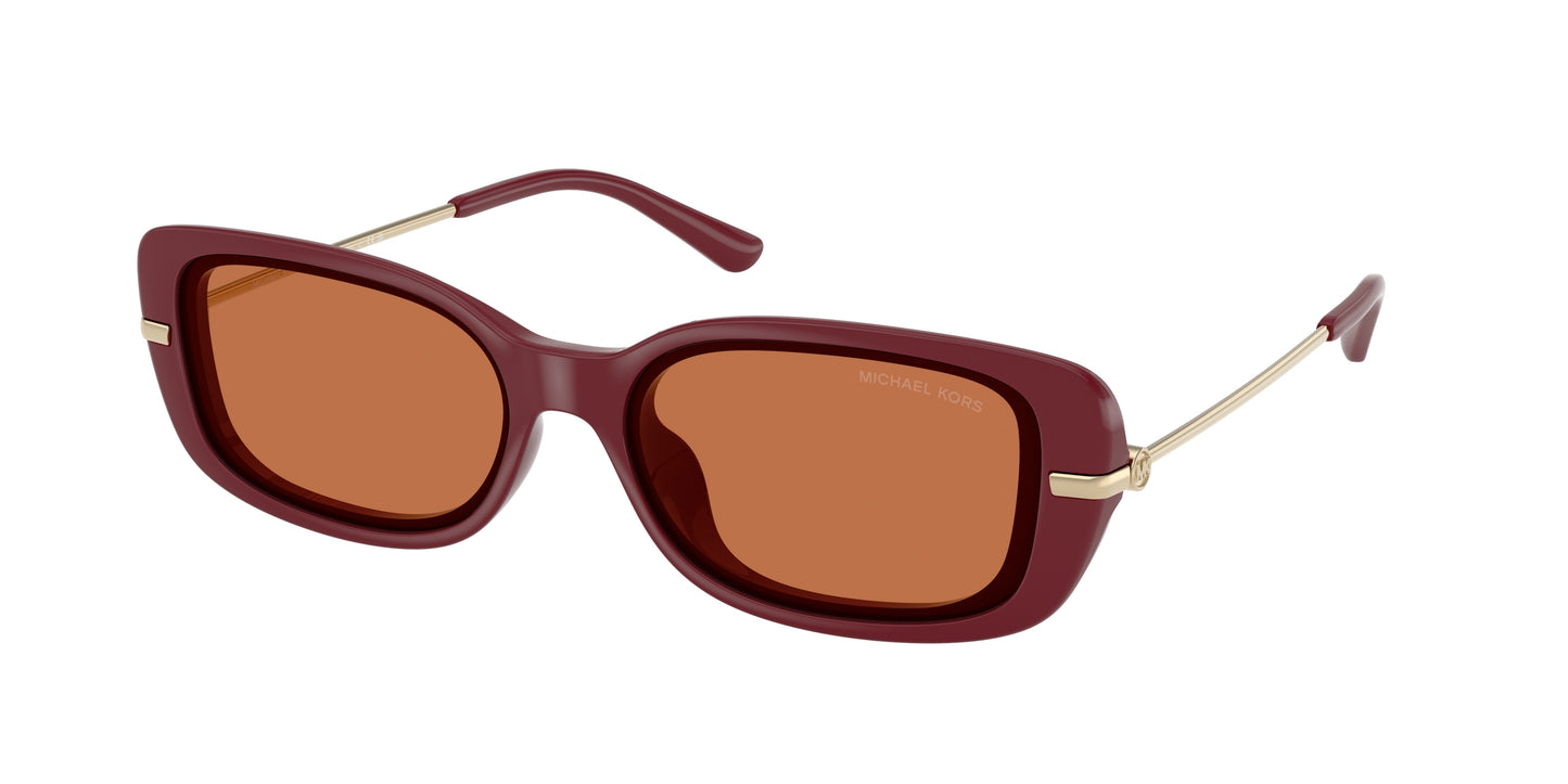 Michael Kors CAPELLA MK2228D Rectangle Sunglasses  400473-Deep Red 57-145-16 - Color Map Red
