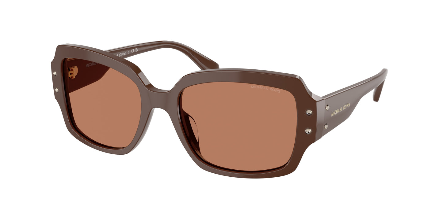 Michael Kors CHâTEL MK2233B Square Sunglasses  4008/3-Nutmeg 55-140-18 - Color Map Brown
