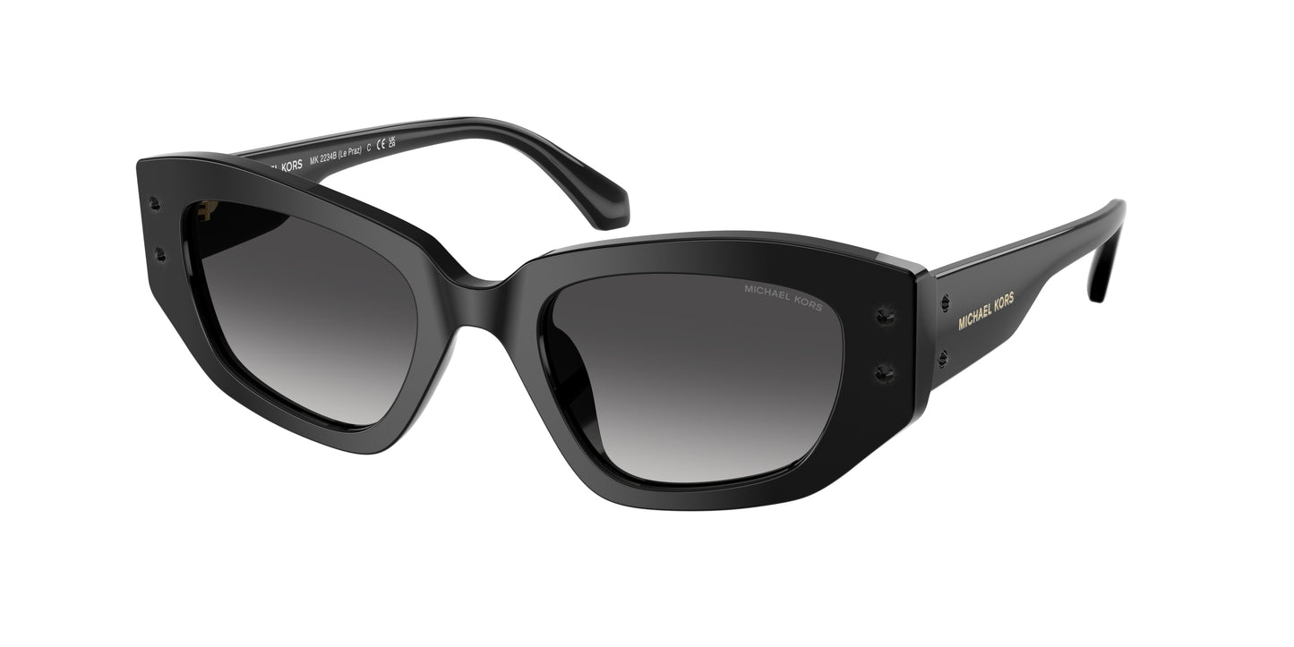 Michael Kors LE PRAZ MK2234B Irregular Sunglasses  30058G-Black 50-140-21 - Color Map Black