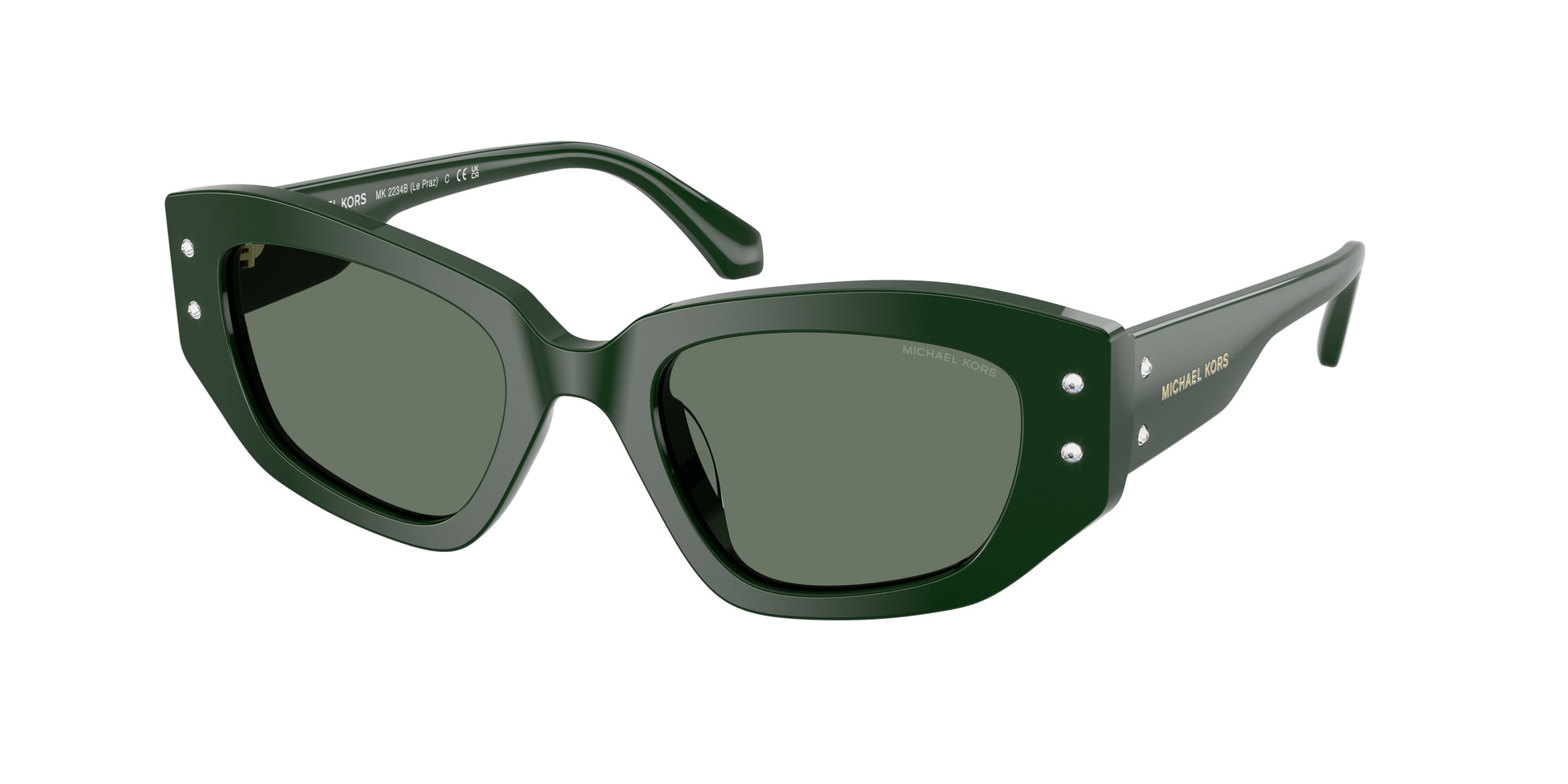 Michael Kors LE PRAZ MK2234B Irregular Sunglasses  40063H-Bosco 50-140-21 - Color Map Green