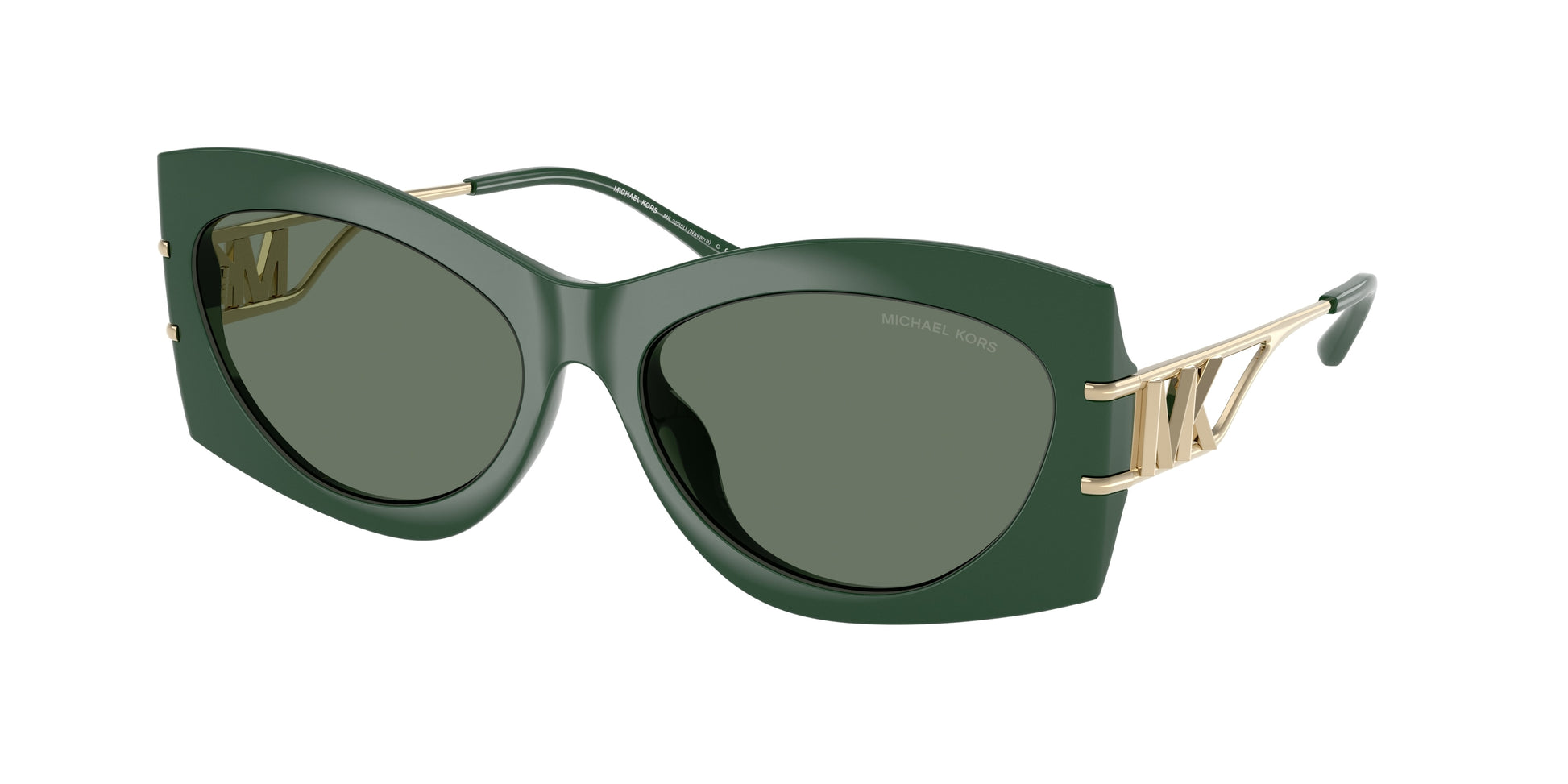 Michael Kors NAVARRA MK2235U Irregular Sunglasses  40063H-Bosco 57-140-16 - Color Map Green