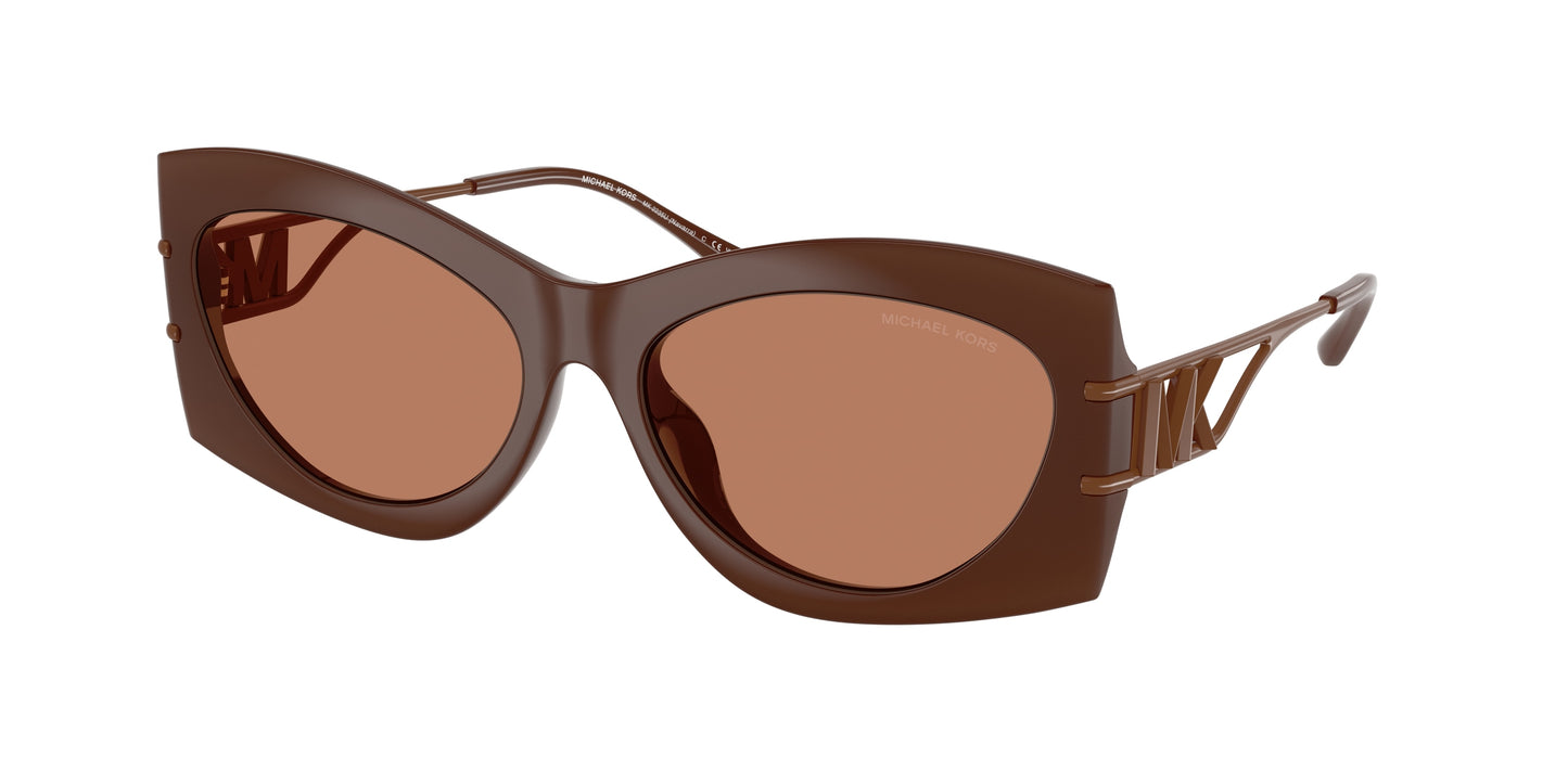 Michael Kors NAVARRA MK2235U Irregular Sunglasses  4008/3-Nutmeg 57-140-16 - Color Map Brown