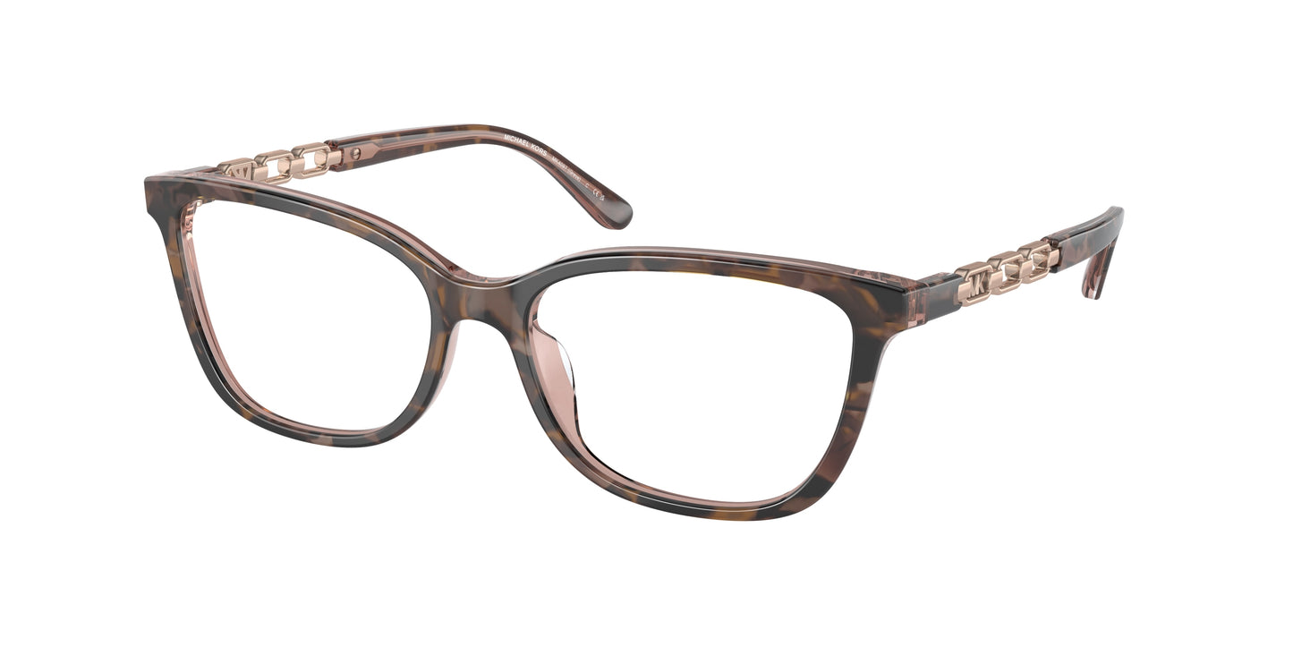 Michael Kors GREVE MK4097 Rectangle Eyeglasses 3251-Pink Tortoise 52-140-16 - Color Map Tortoise
