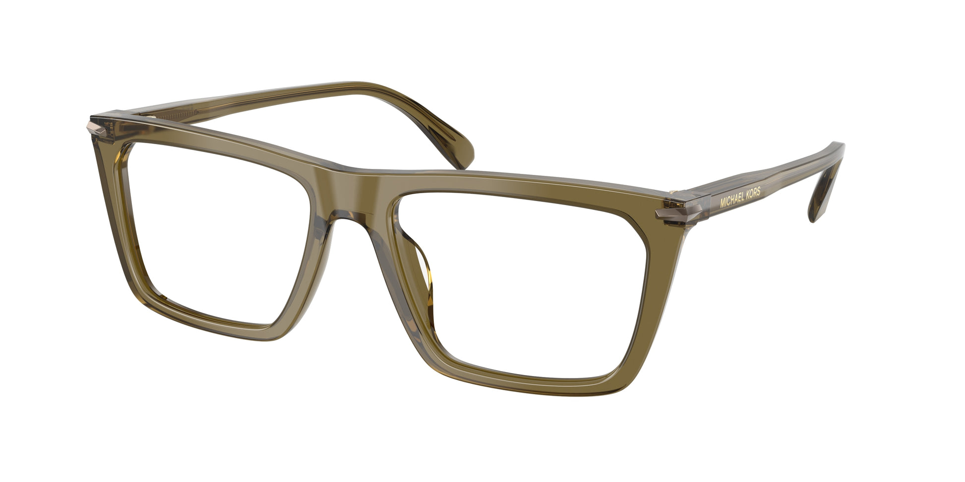 Michael Kors ECHO PARK MK4157U Rectangle Eyeglasses  4012-Olive Transparent 56-145-18 - Color Map Green