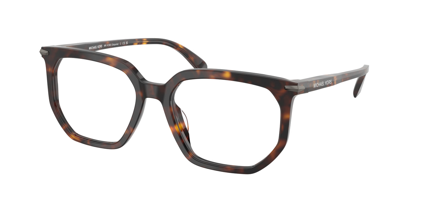 Michael Kors SEQUOIA MK4158U Irregular Eyeglasses  3006-Dark Tortoise 55-145-18 - Color Map Tortoise