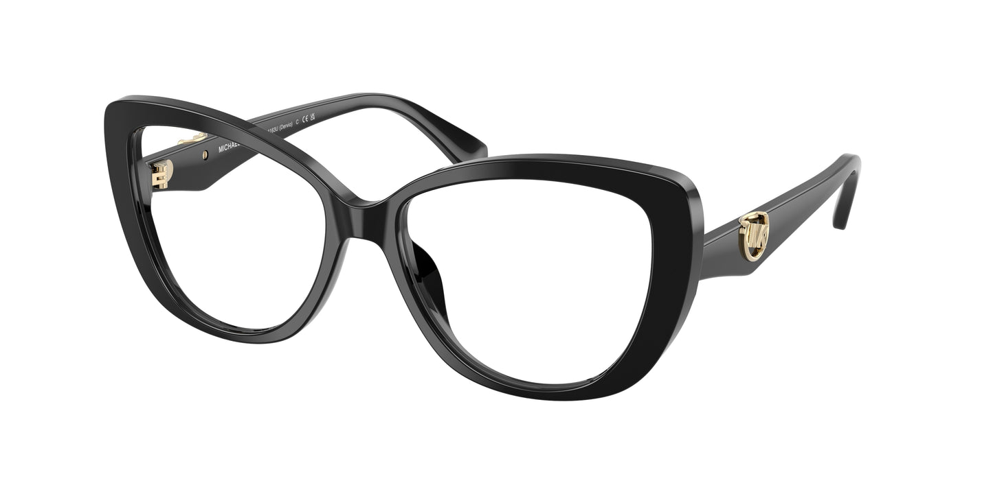Michael Kors DERVIO MK4163U Butterfly Eyeglasses  3005-Black 54-140-16 - Color Map Black