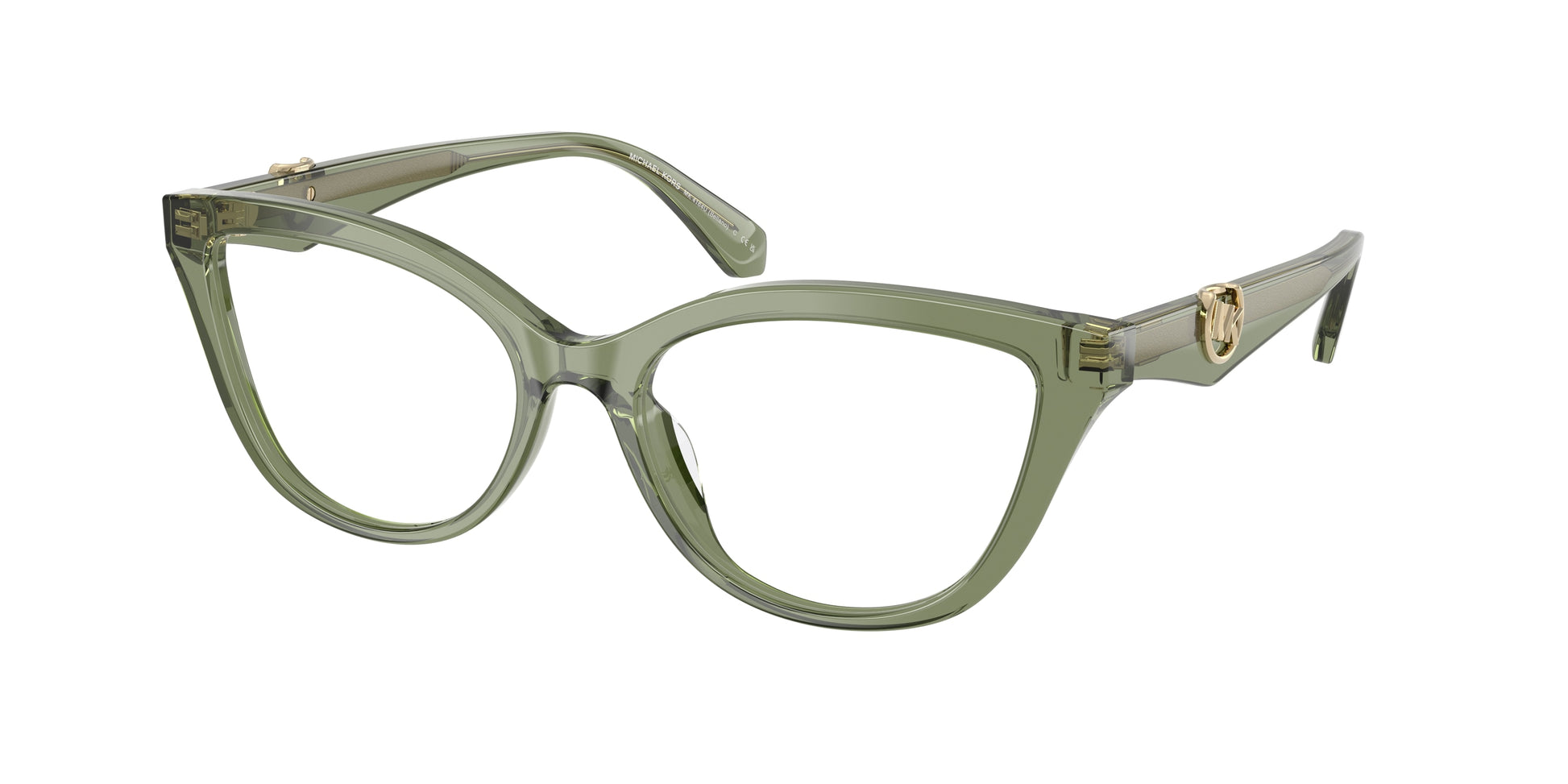Michael Kors BELLANO MK4164U Cat Eye Eyeglasses  3961-Green Transparent 54-140-17 - Color Map Green