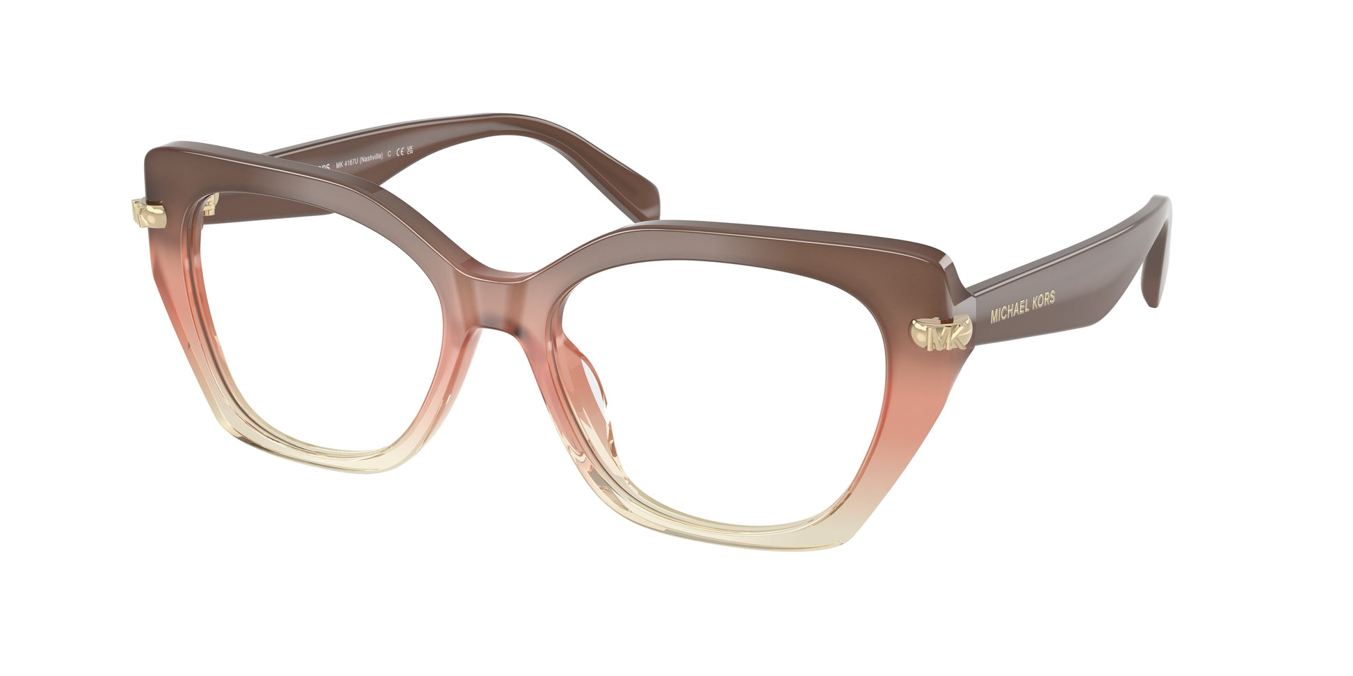 Michael Kors NASHVILLE MK4167U Irregular Eyeglasses  4035-Soft Pink 53-140-17 - Color Map Pink