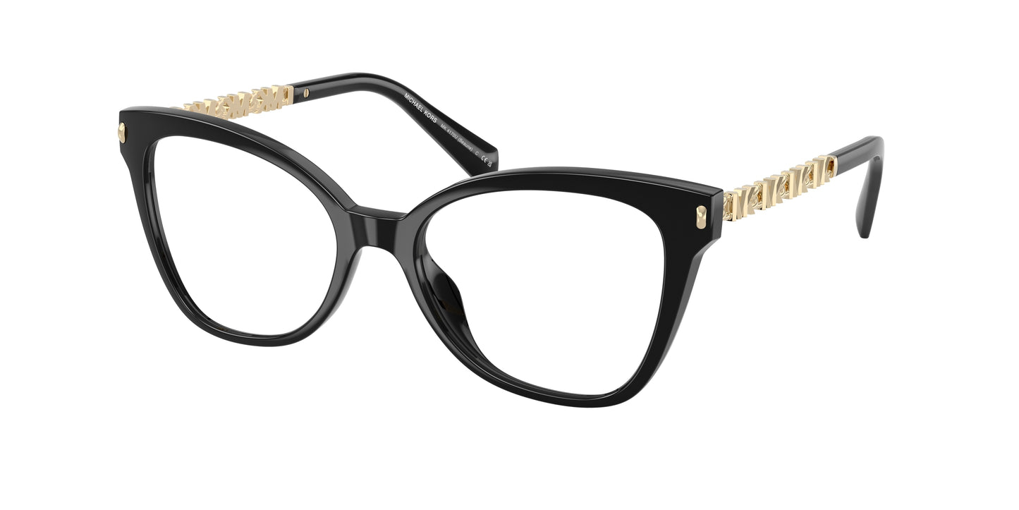 Michael Kors BEAUNE MK4170U Butterfly Eyeglasses  3005-Black 52-140-17 - Color Map Black
