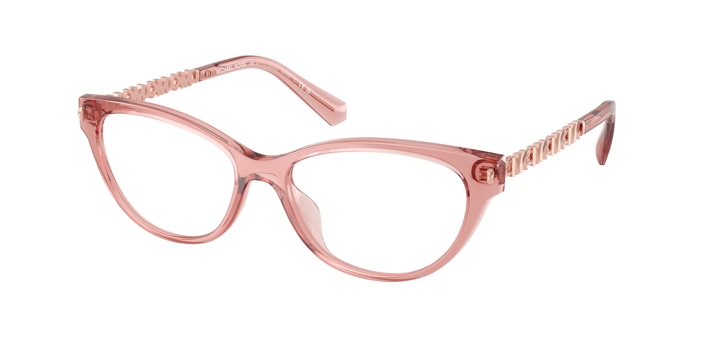 Michael Kors DOURO VALLEY MK4171U Cat Eye Eyeglasses  3101-Transparent Pink 54-140-16 - Color Map Pink