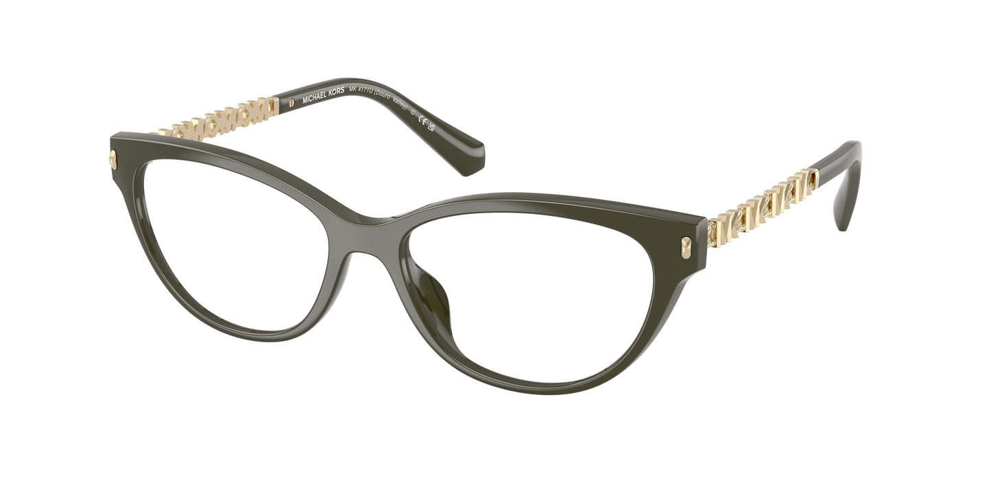 Michael Kors DOURO VALLEY MK4171U Cat Eye Eyeglasses  3902-Olive 54-140-16 - Color Map Green