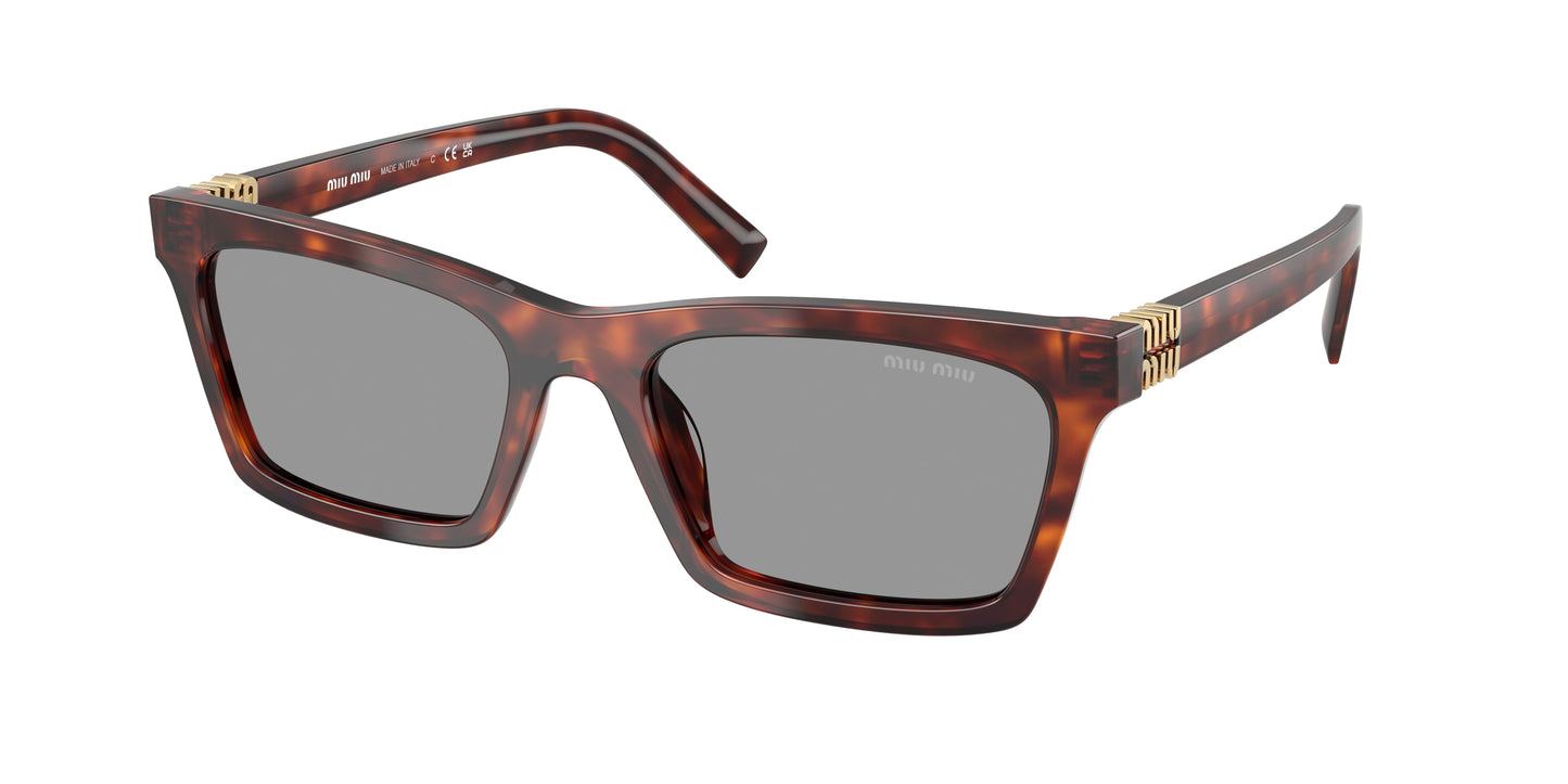 Miu Miu MUA05SF Rectangle Sunglasses 21C40O-Havana Mahogany 55-140-19 - Color Map Tortoise