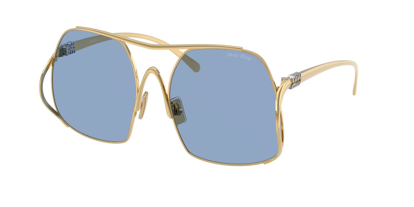Miu Miu MUA55S Square Sunglasses 5AK30U-Gold 58-140-18 - Color Map Gold