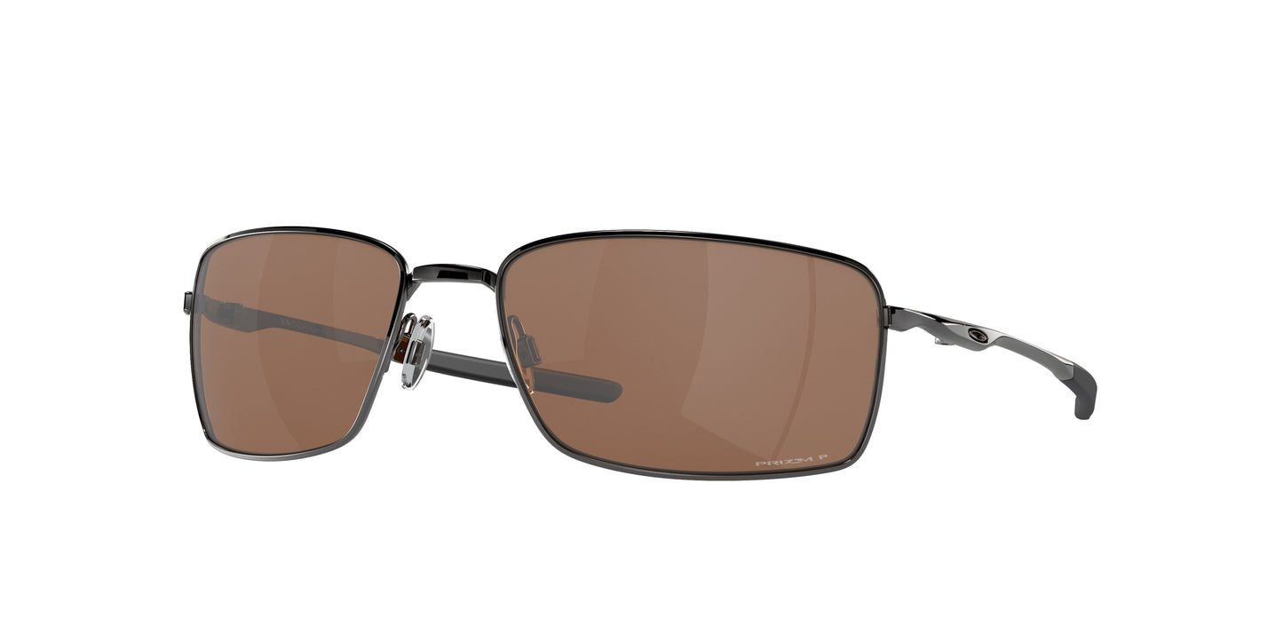 Oakley SQUARE WIRE OO4075 Rectangle Sunglasses 407514-Tungsten 60-123-17 - Color Map Brown