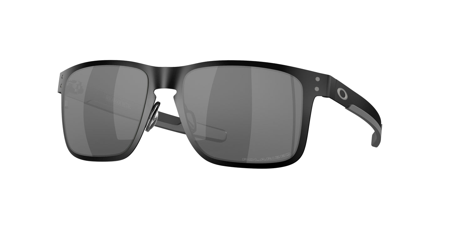Oakley HOLBROOK METAL OO4123 Square Sunglasses 412317-Matte Black 55-132-18 - Color Map Black