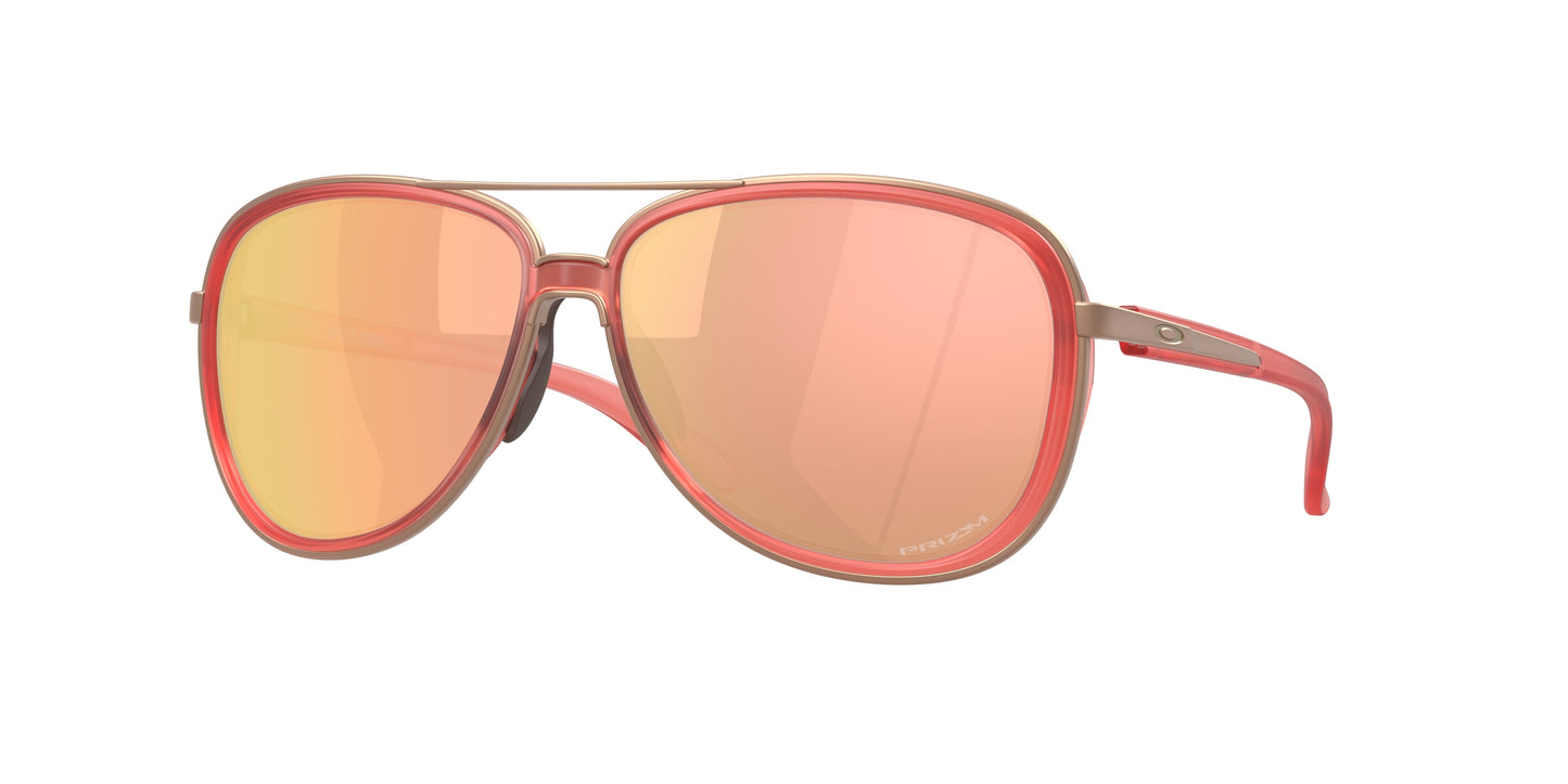 Oakley SPLIT TIME OO4129 Round Sunglasses 412930-Matte Translucent Peach 58-133-13 - Color Map Pink