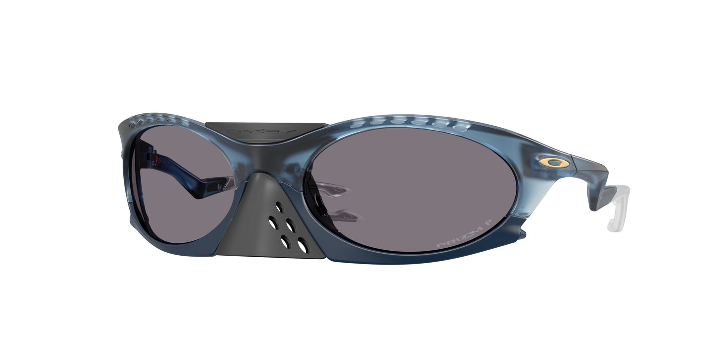 Oakley PLANTARIS OO9437 Oval Sunglasses 943709-Matte Transparent Abyss 63-126-19 - Color Map Blue