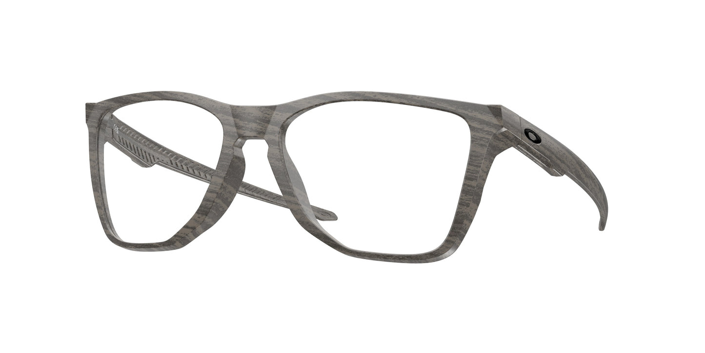 Oakley Optical THE CUT OX8058 Square Eyeglasses 805803-Satin Woodgrain 56-140-17 - Color Map Brown