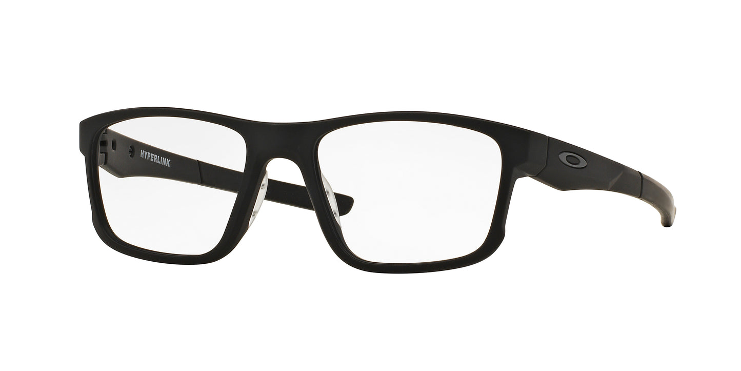 Oakley Optical HYPERLINK OX8078 Square Eyeglasses 807801-Satin Black 54-140-18 - Color Map Black