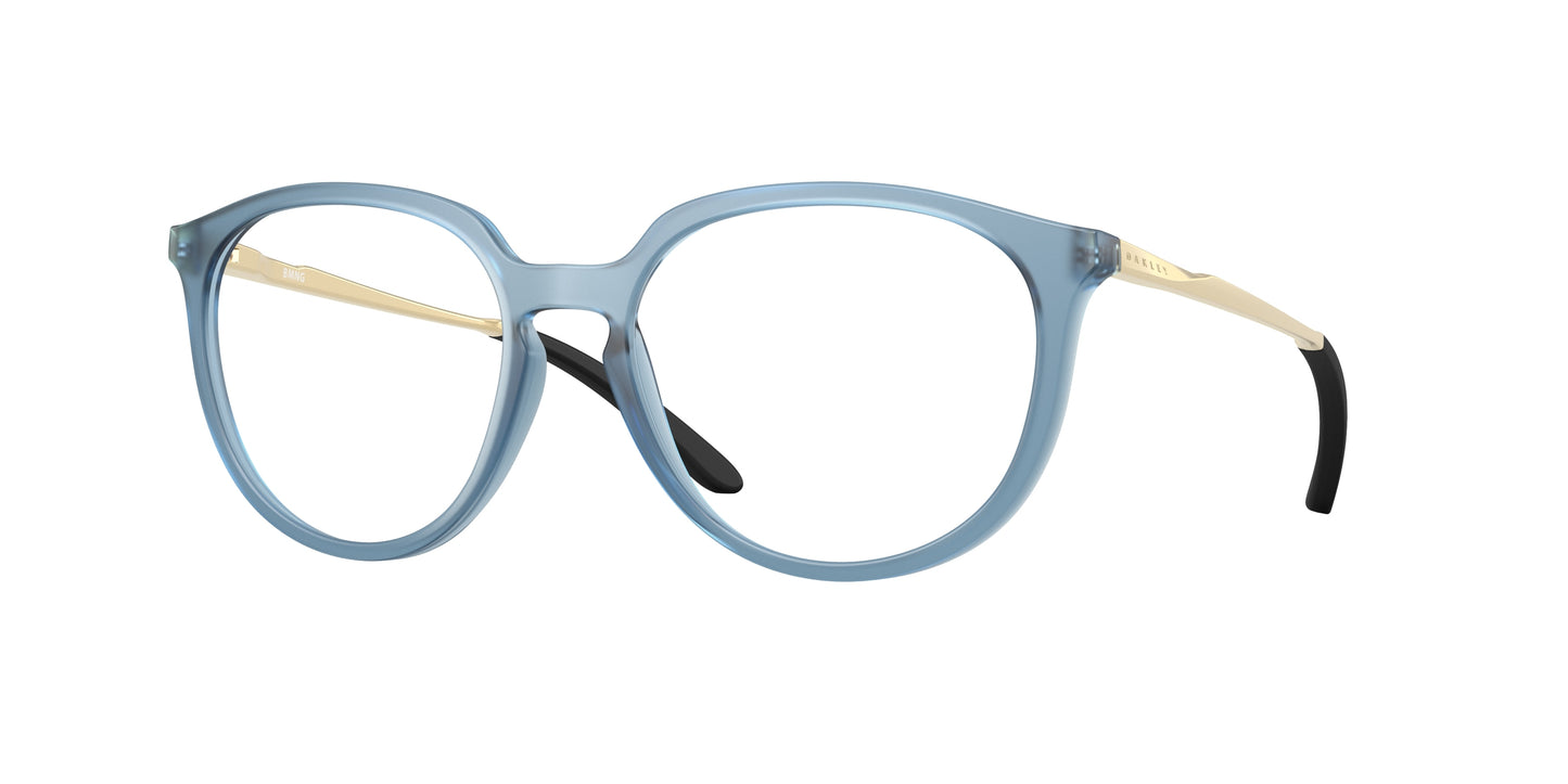 Oakley Optical BMNG OX8150 Round Eyeglasses 815010-Matte Transparent Abyss 55-141-17 - Color Map Blue