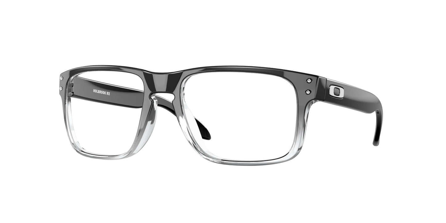 Oakley Optical HOLBROOK RX OX8156 Square Eyeglasses 815606-Polished Black Clear Fade 56-137-18 - Color Map Black