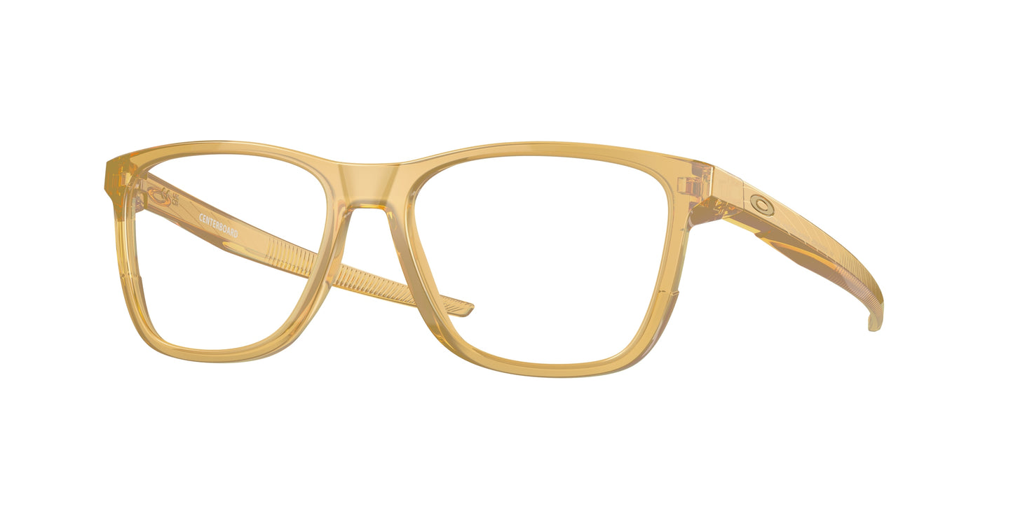 Oakley Optical CENTERBOARD OX8163 Round Eyeglasses 816309-Polished Light Curry 57-141-17 - Color Map Brown