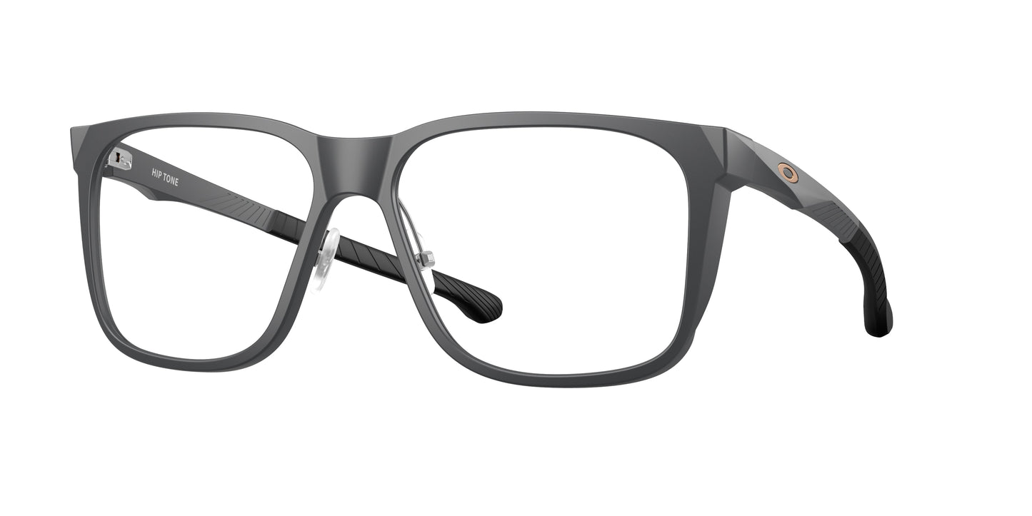 Oakley Optical HIP TONE OX8182 Square Eyeglasses 818205-Matte Carbon 60-155-16 - Color Map Grey