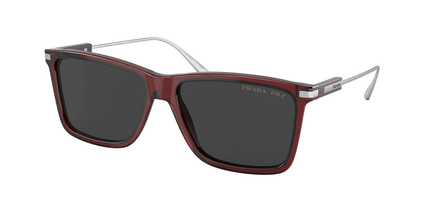 Prada PR01ZS Rectangle Sunglasses 11G08G-Transparent Etruscan 58-140-16 - Color Map Transparent